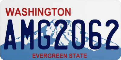 WA license plate AMG2062