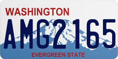 WA license plate AMG2165