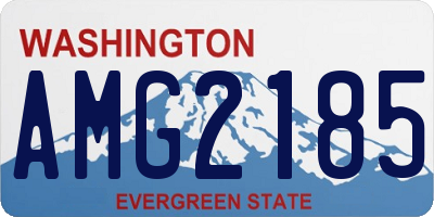 WA license plate AMG2185