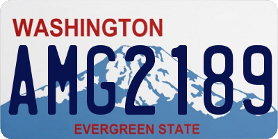 WA license plate AMG2189