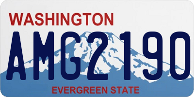 WA license plate AMG2190
