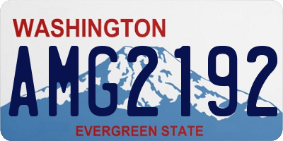 WA license plate AMG2192