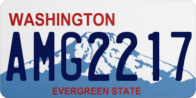 WA license plate AMG2217