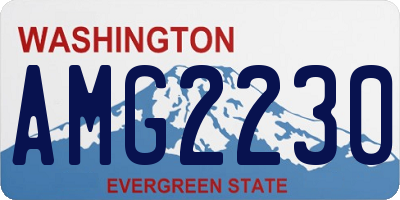 WA license plate AMG2230