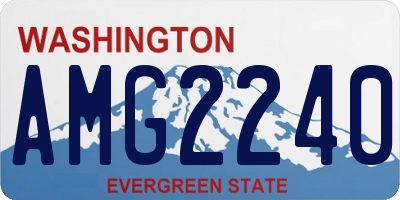 WA license plate AMG2240