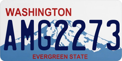 WA license plate AMG2273