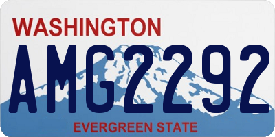 WA license plate AMG2292