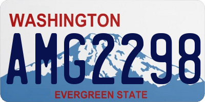 WA license plate AMG2298