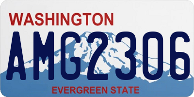 WA license plate AMG2306