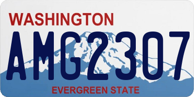 WA license plate AMG2307