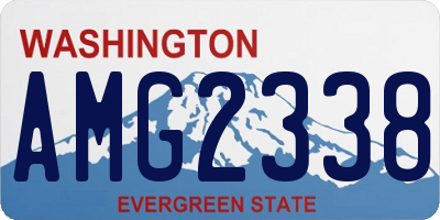 WA license plate AMG2338