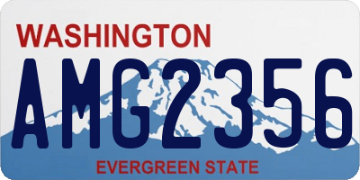WA license plate AMG2356