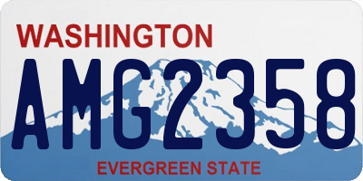WA license plate AMG2358