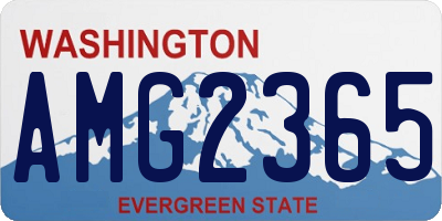 WA license plate AMG2365