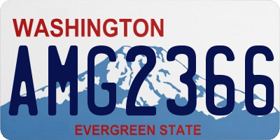 WA license plate AMG2366