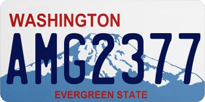 WA license plate AMG2377