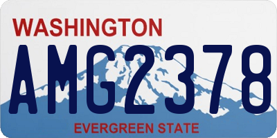 WA license plate AMG2378