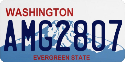 WA license plate AMG2807