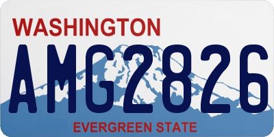 WA license plate AMG2826