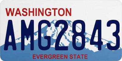 WA license plate AMG2843
