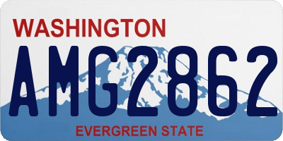 WA license plate AMG2862