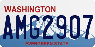 WA license plate AMG2907