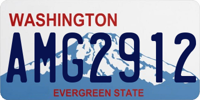 WA license plate AMG2912