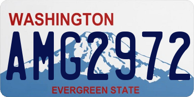 WA license plate AMG2972