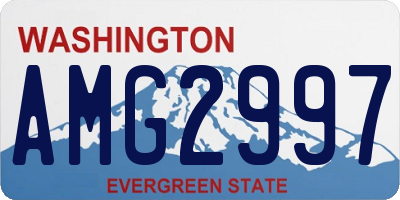 WA license plate AMG2997