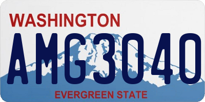 WA license plate AMG3040