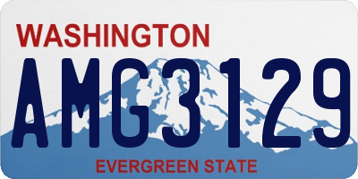 WA license plate AMG3129