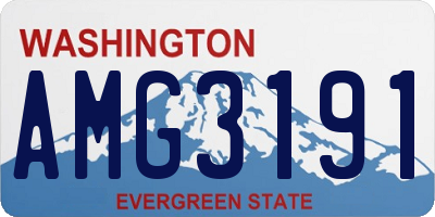 WA license plate AMG3191