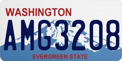 WA license plate AMG3208