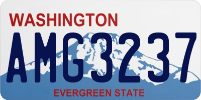 WA license plate AMG3237