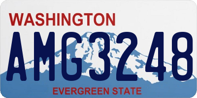 WA license plate AMG3248