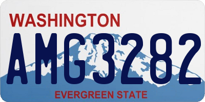 WA license plate AMG3282