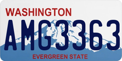 WA license plate AMG3363