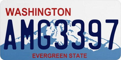WA license plate AMG3397