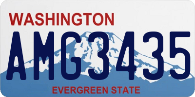 WA license plate AMG3435