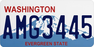 WA license plate AMG3445