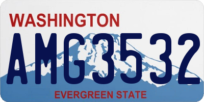 WA license plate AMG3532