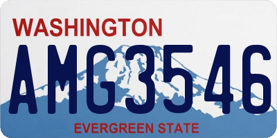 WA license plate AMG3546