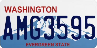 WA license plate AMG3595