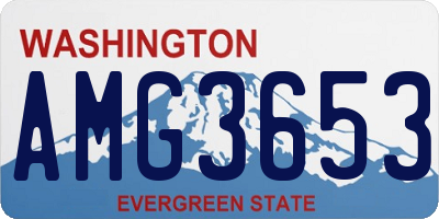 WA license plate AMG3653