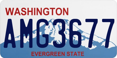 WA license plate AMG3677