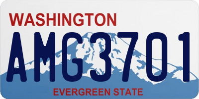 WA license plate AMG3701