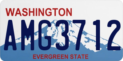 WA license plate AMG3712