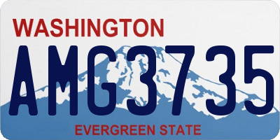WA license plate AMG3735