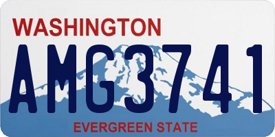 WA license plate AMG3741