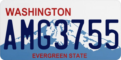 WA license plate AMG3755